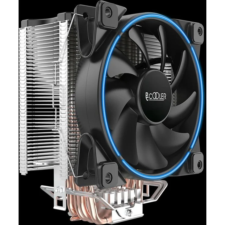Pccooler GI-X5B Corona, CPU Kühler für Intel und AMD, 148 mm, mit blauem LED-Lüfter und 160W TDP