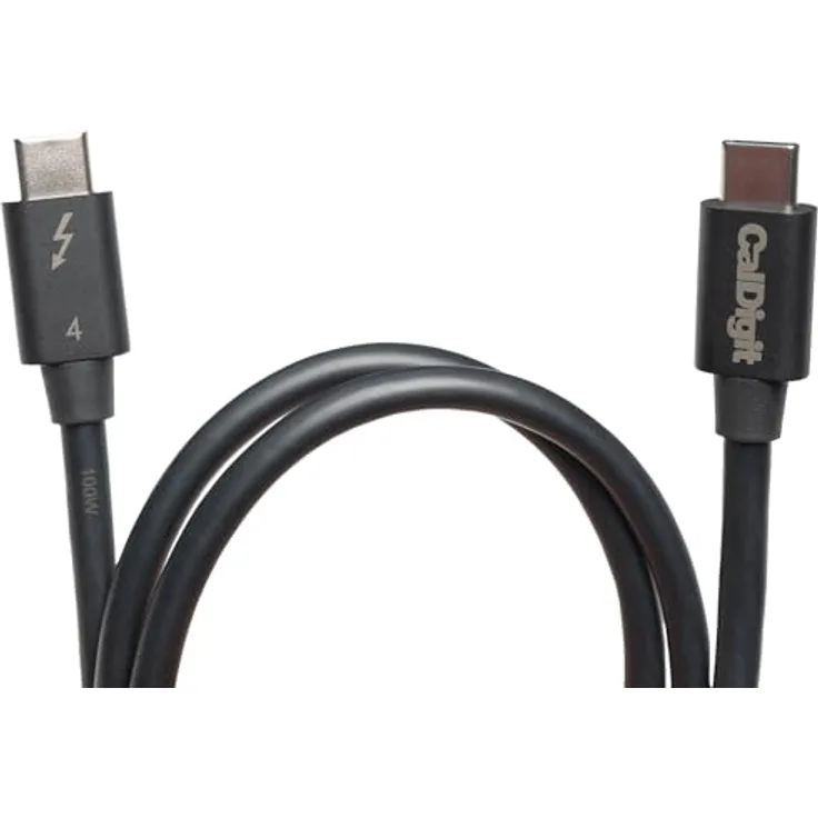 CalDigit USB C — USB C Kabel, 2 m, USB 4.0, 100 W, Thunderbolt 4 kompatibel