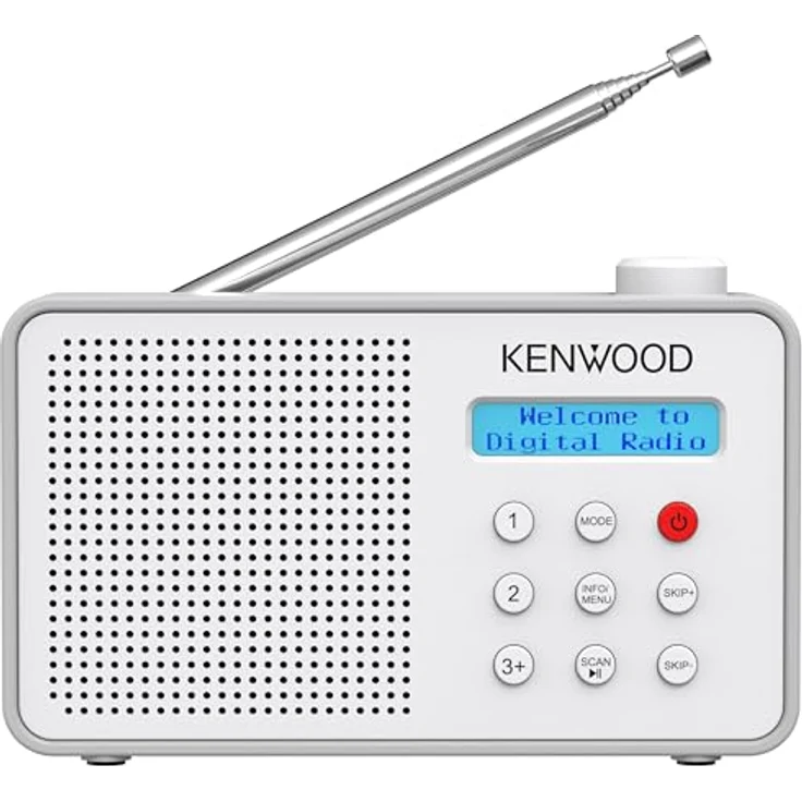 Kenwood CR-M25DAB-W, Tragbares DAB+ Radio mit Bluetooth, Li-Ion Akku, ASA-Warnsystem, USB-C Ladeanschluss, Weiß – Bild 2