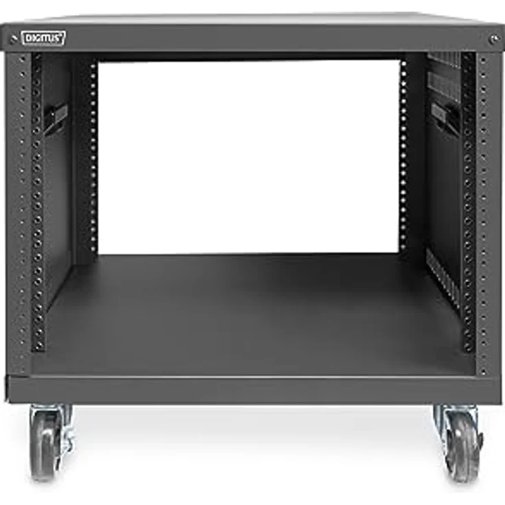 DIGITUS Universal 19-Zoll Equipment Rack - 8HE - unmontiert - Audio-Video-Zubehör - Audio-Rack - Traglast 136 kg - mit Rollen - schwarz – Bild 3