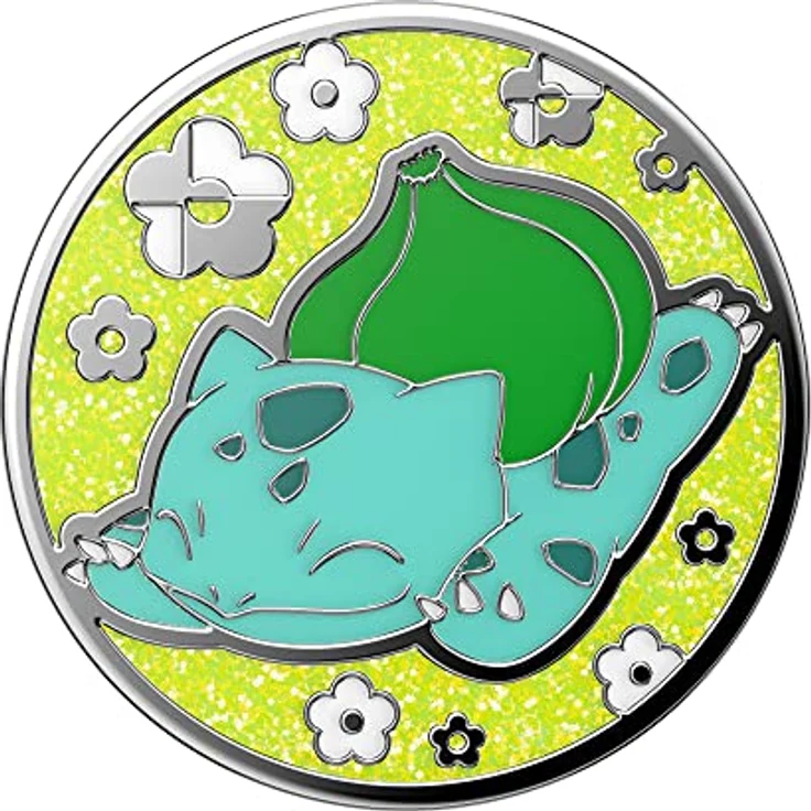 PopSockets: PopGrip - Ausziehbarer Sockel und Griff mit einem Austauschbarem Top für Smartphones und Tablets - Pokémon - Bulbasaur Nap Enamel – Bild 2