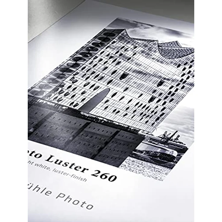 Hahnemühle Photo Luster Papier, 260 g/m², DIN A2, 420 x 594 mm, hellweiß, 25 Blatt – Bild 1