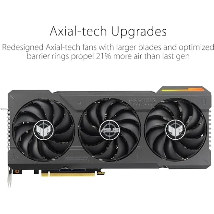ASUS TUF Gaming GeForce RTX 4070 Ti SUPER 16GB GDDR6X Gaming Grafikkarte (NVIDIA GeForce RTX4070Ti DLSS 3, PCIe 4.0, 2X HDMI 2.1a, 3X DisplayPort 1.4a, TUF-RTX4070TIS-16G-GAMING, schwarz) – Bild 3