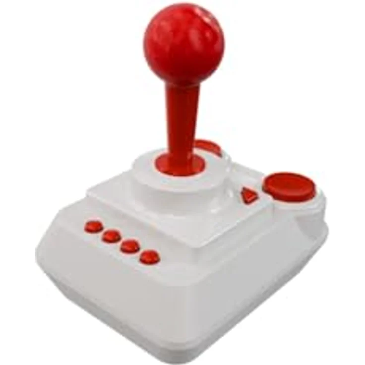 Retro Games The Spectrum (White Edition), elegante Konsole mit 8-Tasten Joystick und THEMICRODRIVE USB Stick, weiß – Bild 5