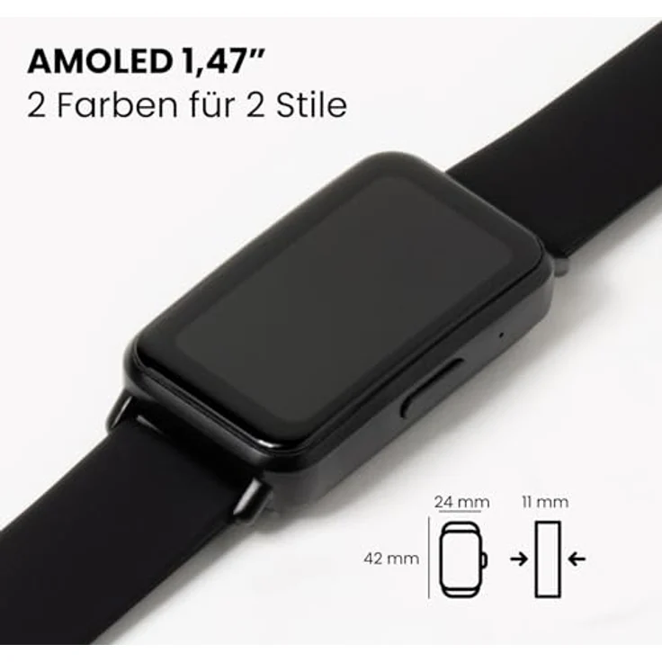 SPC Smartwatch 9654N (42.50 mm), Smartwatch mit integriertem Pulsmesser und benutzerfreundlicher Schnittstelle, schwarzes Design – Bild 2