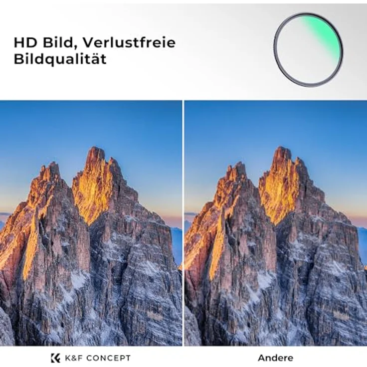K&F CONCEPT Nano X-Serie UV Filter 67mm, Schott-Glas B270, 28 Schichten MC, ultradünn, Schutzfilter gegen Staub und Kratzer – Bild 4