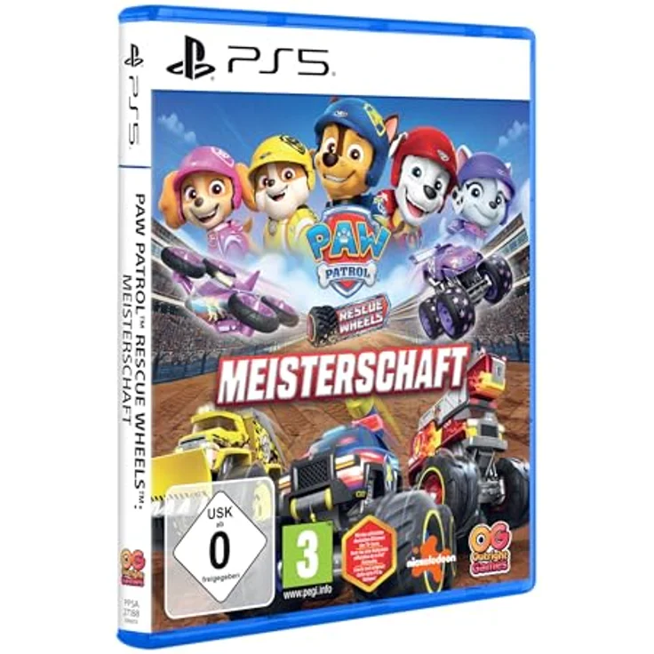 Outright Games PAW Patrol Rescue Wheels: Meisterschaft - PS5, Multiplayer-Rennspiel mit einzigartigen Hundefähigkeiten und epischen Stunts – Bild 2