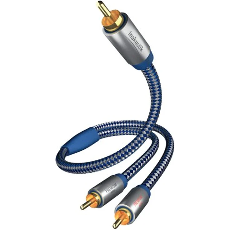 Inakustik Premium Audio Y Subwooferkabel 1x Cinch auf 2x Cinch 3m – Bild 1