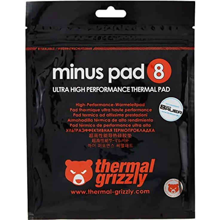 Thermal Grizzly Minus Pad 8 – 120 × 20 × 3,0 mm.