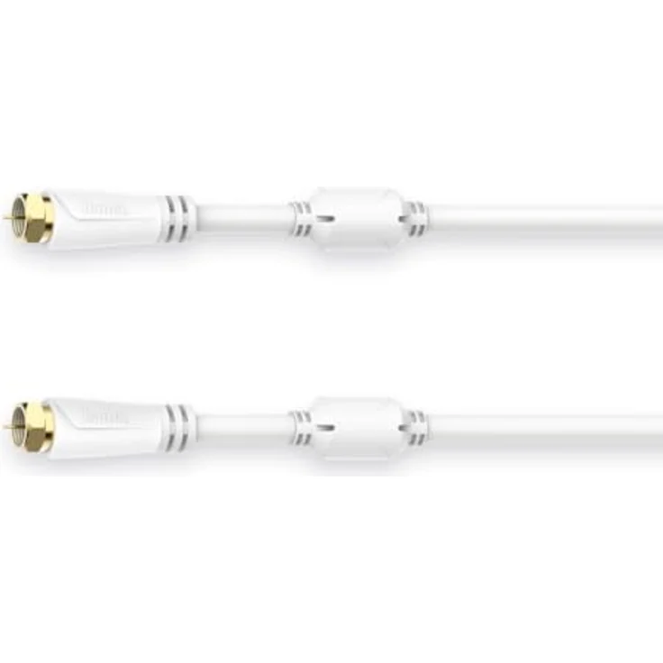 Hama 00205253, Antennenkabel 5 m, F-Stecker auf F-Stecker, Weiß, versandkostenfrei – Bild 2