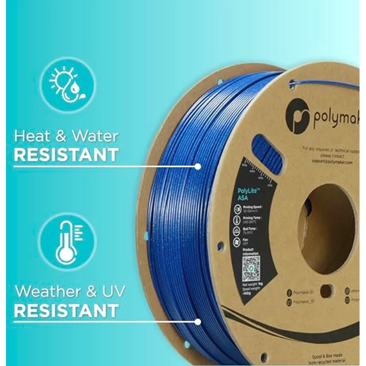 Polymaker ASA Filament 1.75mm Galaxie Blau, 1kg hitze- und wetterbeständig, für funktionale 3D-Druckteile – Bild 5