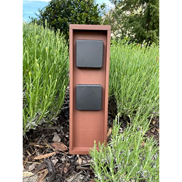 Die Bold GmbH Gartensteckdose Pado, 2 Anschlüsse, Wasserdicht, Alu-Druckguss, Rostfarbe – Bild 6