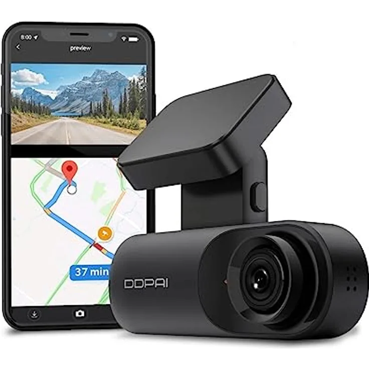 DDPAI Dash Cam Mola N3 GPS Front-Dashcam 1600p, 2K Dashcam Recorder Frontauto Unfall Armaturenbrett Kamera für Auto | Infrarot-Nachtsicht | GPS-Logging | 24-Stunden-Parkmodus | App WLAN | 128 GB max