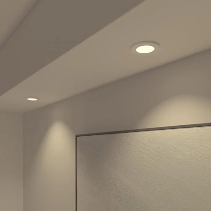 Calex Smart Halo Einbau-Downlight, CCT RGB LED-Deckenleuchte, IP44, steuerbar per App und Sprachbefehl, weiß – Bild 5