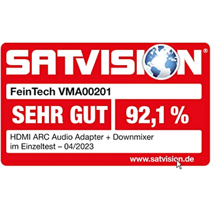 FeinTech VMA00201 HDMI-ARC Audio TV Adapter mit Dolby Digital Decoder Konverter für Kopfhörer Stereo-Anlage mit Lautstärke-Steuerung Soundbar-Passthrough – Bild 4