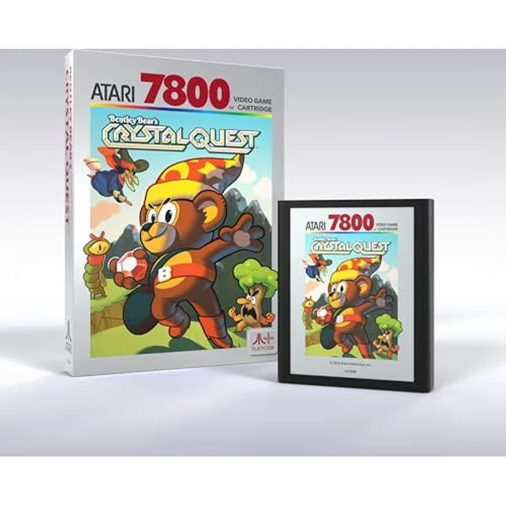 Atari Bentley Bear's Crystal Quest (Atari 7800+) Cartridge, PC-Games - Kristalle des Lebens zurückholen in verschiedenen Reichen – Bild 2