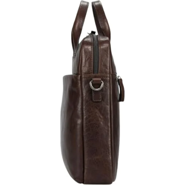 Jost Glasgow Aktentasche aus 100% Leder, 37 cm mit Laptopfach, braun – Bild 4