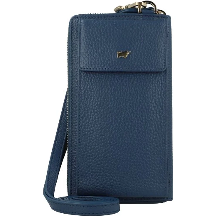 Braun Büffel Asti Handytasche aus 100% Leder, 11 cm, blau