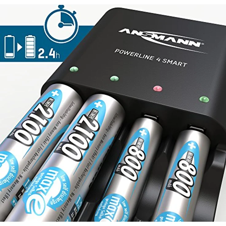 ANSMANN Akku Ladegerät für 1 bis 4 NiMH AA-AAA Akkus – incl. 4x AA 2100mAh – Bild 4