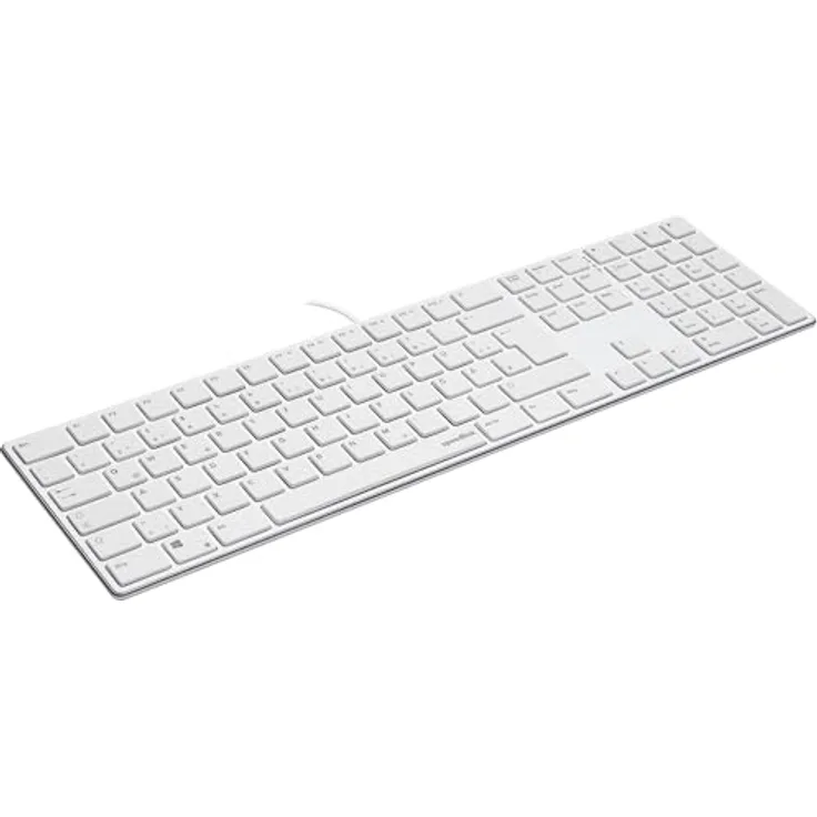 Speedlink RIVA Slim Metal Scissor Keyboard, Kabelgebunden, Weiß, DE Layout, ergonomisches Design mit Scissor-Switches