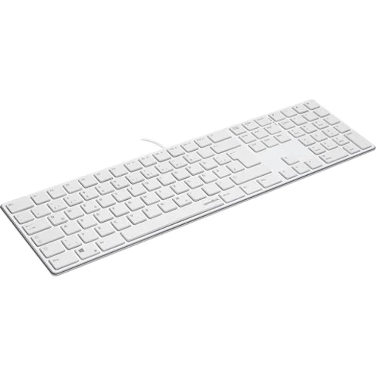 Speedlink RIVA Slim Metal Scissor Keyboard, Kabelgebunden, Weiß, DE Layout, ergonomisches Design mit Scissor-Switches – Bild 1