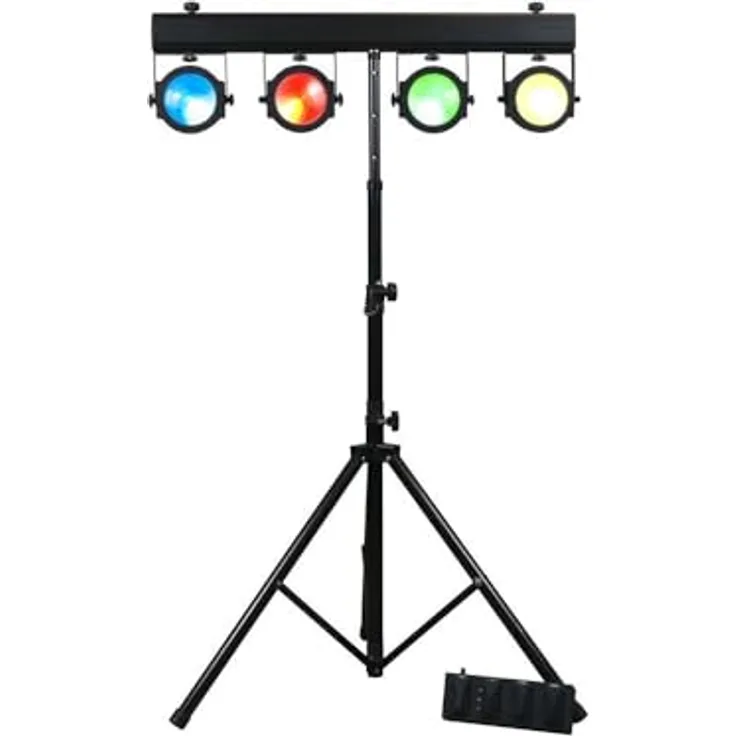 Eliminator Dotz Tpar Sys Plus, PAR-Wash-System mit 4 x 30-Watt COB TRI LED, RGB, DMX-512-Steuerung, 15 Programme, elektronische Dimmung bis 100%