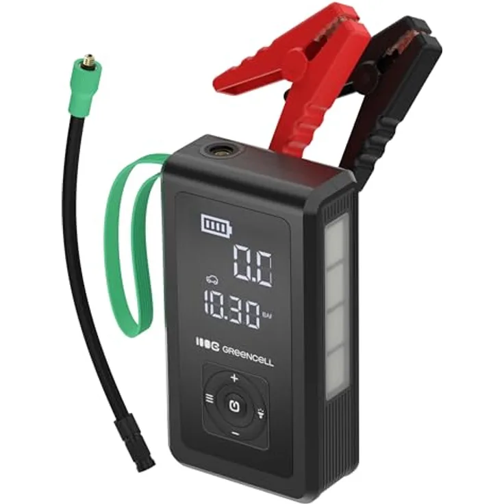 Green Cell CJSGC03 Powerbank Lithium-Ion (Li-Ion) 8000 mAh Schwarz, Hellgrün - Kompakte Energiequelle mit Power Delivery-Technologie