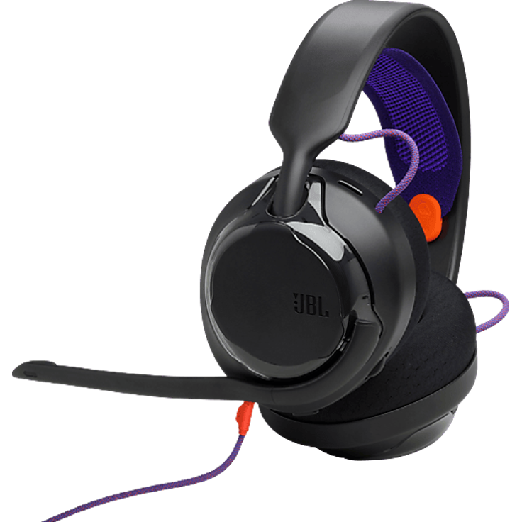 JBL Quantum 250, Over-ear Gaming-Kopfhörer mit 50-mm-Carbon-Treibern, schwarzes Design und abnehmbarem Mikrofon