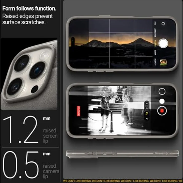 Caseology Athlex Mag für iPhone 16 Pro Hülle - Active Gray [Sandstein Textur, Militärischer Fallschutz, Magnetische, Seitliche Griffmuster] – Bild 5
