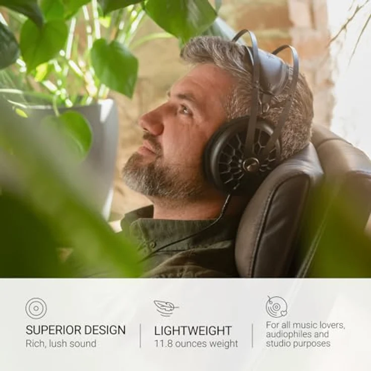 Meze 105 AER Over-Ear Kopfhörer – Kabelgebunden, 42 Ohm, 5-30.000 Hz, Leichtgewicht 336 g für Hi-Fi Sound – Bild 3