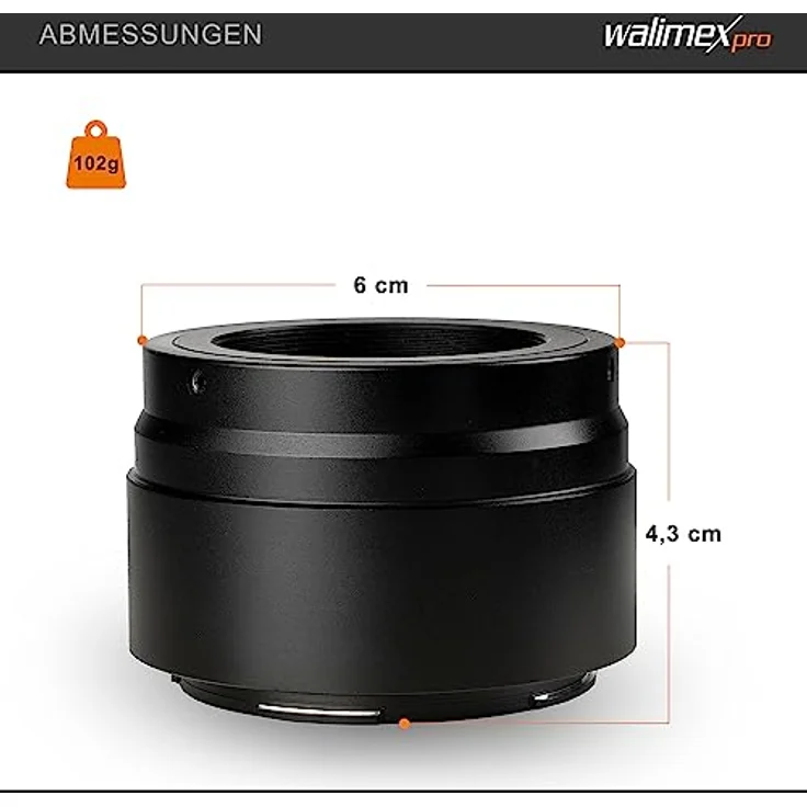 Walimex pro T2 Adapter für Nikon Z - Adapterring mit manuellem Fokus, einfache Handhabung, Objektiv-Anschlussring kompatibel mit Nikon Z6, Nikon Z7, Nikon Z50, Nikon Z5, Nikon Z7 II, Nikon Z6 II – Bild 3