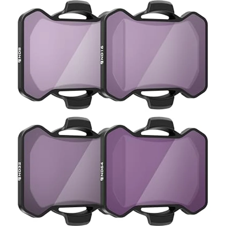 Freewell ND Filters 4Pack ND8, ND16, ND32, ND64 für DJI Avata 2, Drohnen-Zubehör mit hochwertigem optischem Glas, leicht und kratzfest – Bild 1