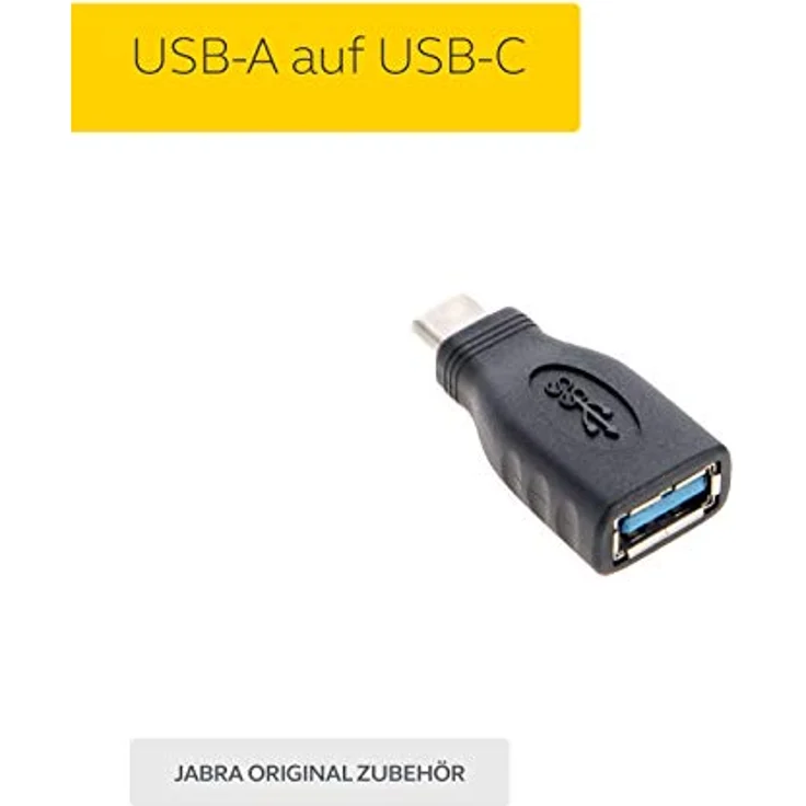 Jabra 14208-14 USB-C-USB-A Schwarz Kabeladapter – Adapter für Kabel (USB-C-, USB-A, Stecker/Buchse, Schwarz) – Bild 4