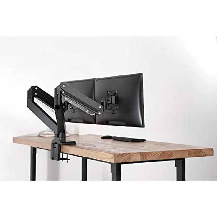 DIGITUS Dual Gasdruckfeder Monitor Tisch-Halterung 2X 35, 2X 15 kg max. schwarz – Bild 3