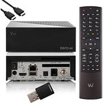 VU+ Zero 4K - UHD HDR Sat Receiver mit 1x DVB-S2X Tuner, E2 Linux Smart Receiver, YouTube, CI + Kartenleser, Media Player, HbbTV Mediathek, USB, 300Mbit WiFi + EasyMouse HDMI-Kabel, schwarz