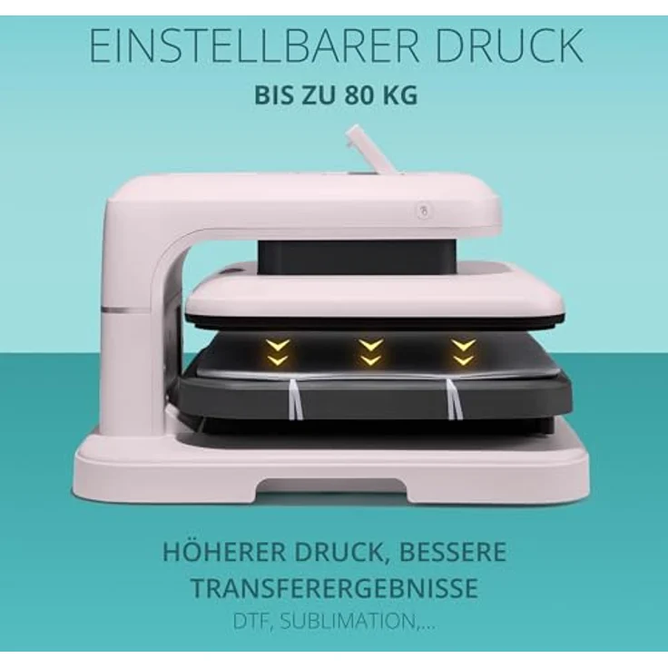 LOKLiK ImPress Auto Heat Press 2, Transferpresse mit 38x38 cm Heizplatte, bis 210° Temperatur, 1500W Leistung – Bild 7