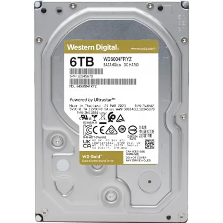 WD Gold (6 TB, 3.5", CMR), Festplatte – Bild 2