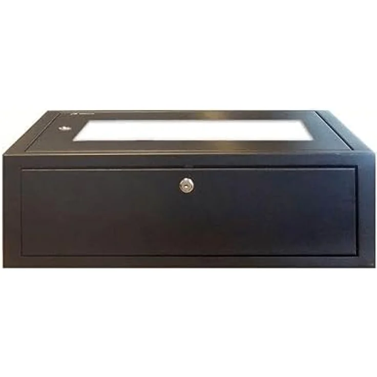 DSIT Wandgehäuse 3HE, Wandschrank mit Glastür, 185mm tief, 600x600mm, inkl. 2 Schlüssel und Schwerlast-Anker – Bild 5