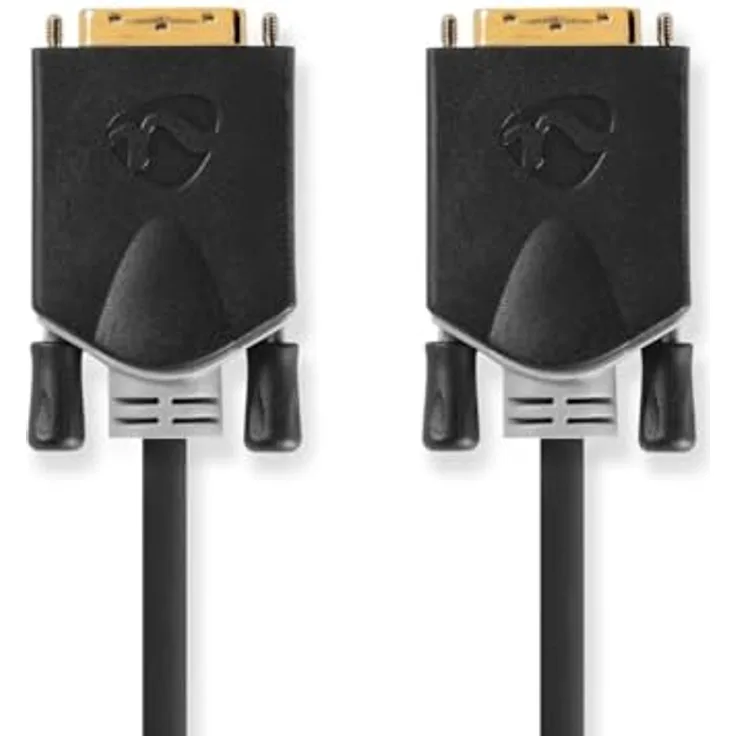 Nedis DVI-D Kabel, 3.0 m mit 24+1-Pin Stecker, 2560x1600, vergoldete Kontakte, anthrazit