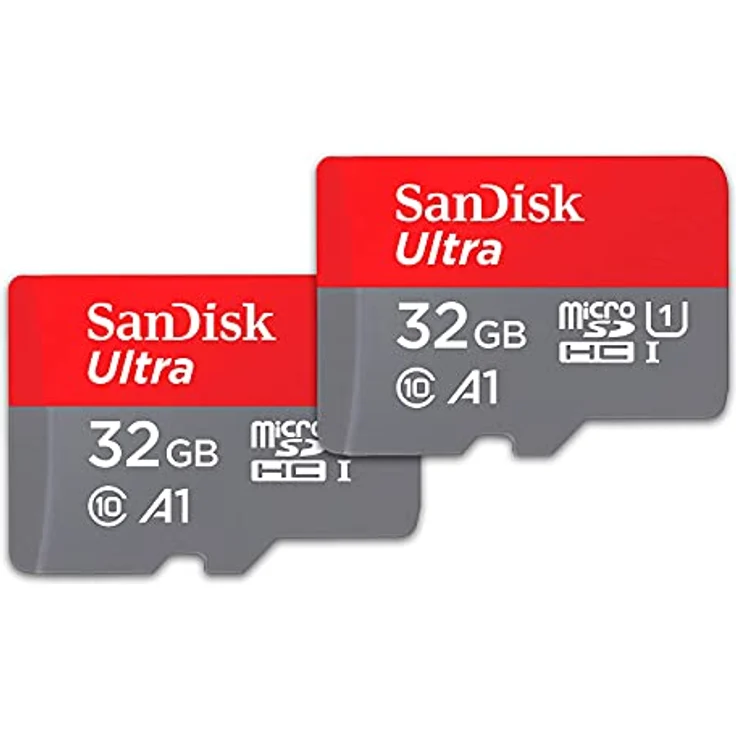 SanDisk Ultra 32 GB microSDHC Memory Card + SD Adapter with A1 App Performance Up to 120 MB/s, Class 10, U1 (Twin Pack) – Bild 1