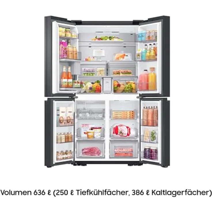 Samsung 4-Türen French Door mit Beverage Center und Dual Ice Maker, 636 L Premium Black Steel – Bild 3