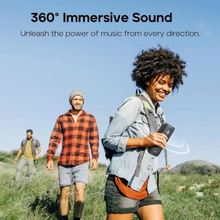 Tribit Stormbox 2 IPX7 Wasserdicht 24 Stunden Spielzeit 2 * 17W Tragbarer Bluetooth Lautsprecher Schwarz – Bild 5