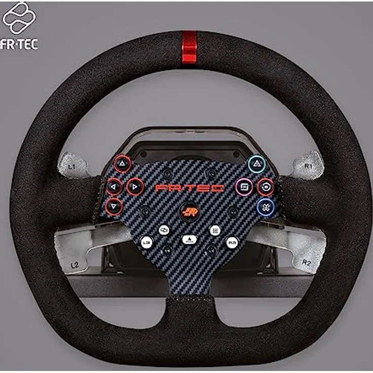 FRTEC Lenkrad mit Pedalen FR FORCE, Force-Feedback 3,2 Nm, Alcantara-Finish, PS4 Xbox Series Xbox One PC – Bild 2