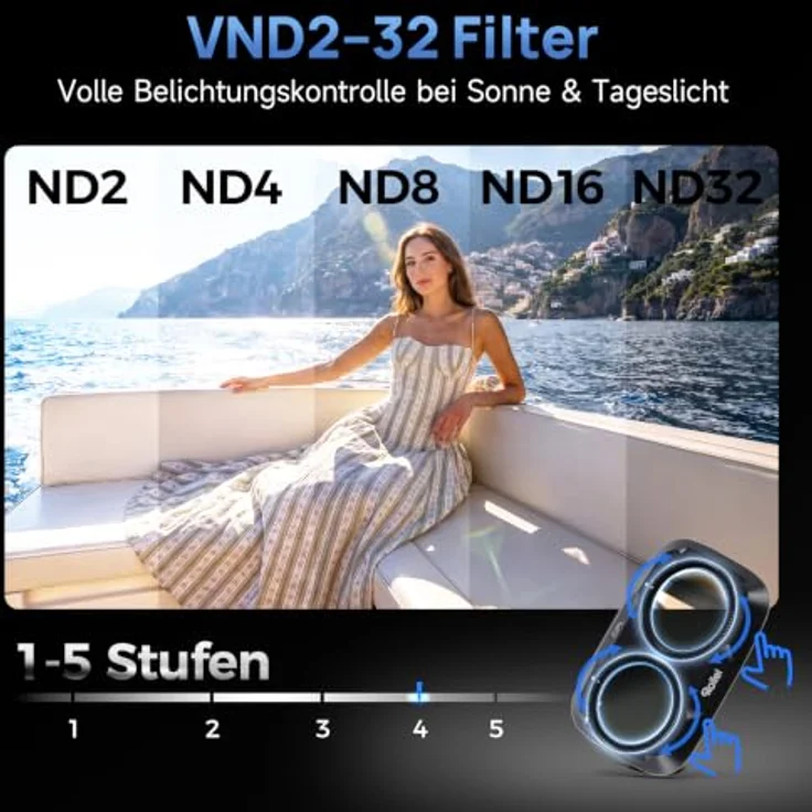 Rollei Filter-Set CPL, Vario-ND2-32 & Black Mist für DJI Osmo Pocket 4P, optimiert für Dual-Kamera-System, schnelle Montage, optisches Glas mit Nano-Beschichtung – Bild 3