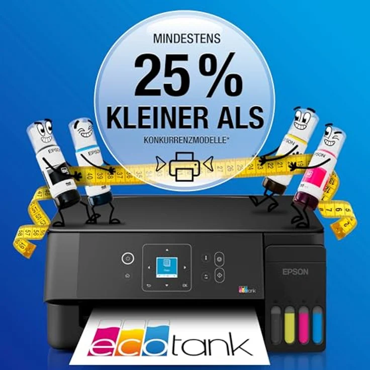 Epson EcoTank ET-2922, Multifunktionsdrucker mit WLAN, Farb-Tintenstrahl, bis zu 11 Seiten pro Minute, großes Papierfach für 100 Blatt, A4 und Legal-formate – Bild 4