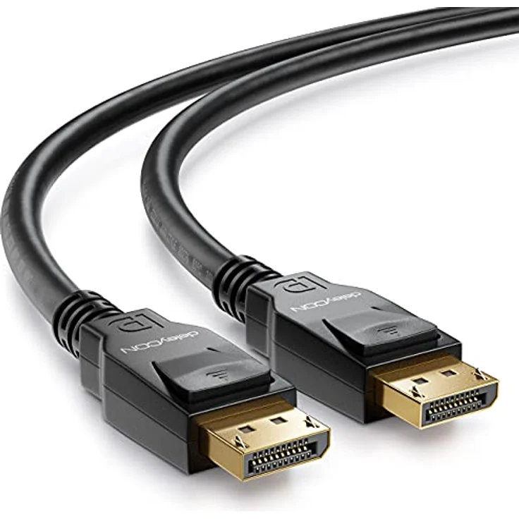 deleyCON DisplayPort 8K Kabel 3,0m Schwarz - 1.4, 1080P bis 8K, Gaming Monitore bis 240Hz PC HBR3 DSC HDR-10 – Bild 1