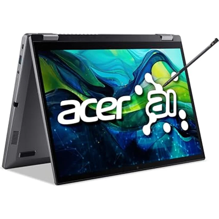 ACER Aspire Spin 14 (ASP14-52MTN-75Q5) mit Tastaturbeleuchtung, Convertible, Zoll Display Touchscreen, Intel® Core™ Ultra 7 155U Prozessor, 16 GB RAM, 1 TB SSD, Keine Grafikkarte, Steel Gray, Windows 11 Home (64 Bit) – Bild 2