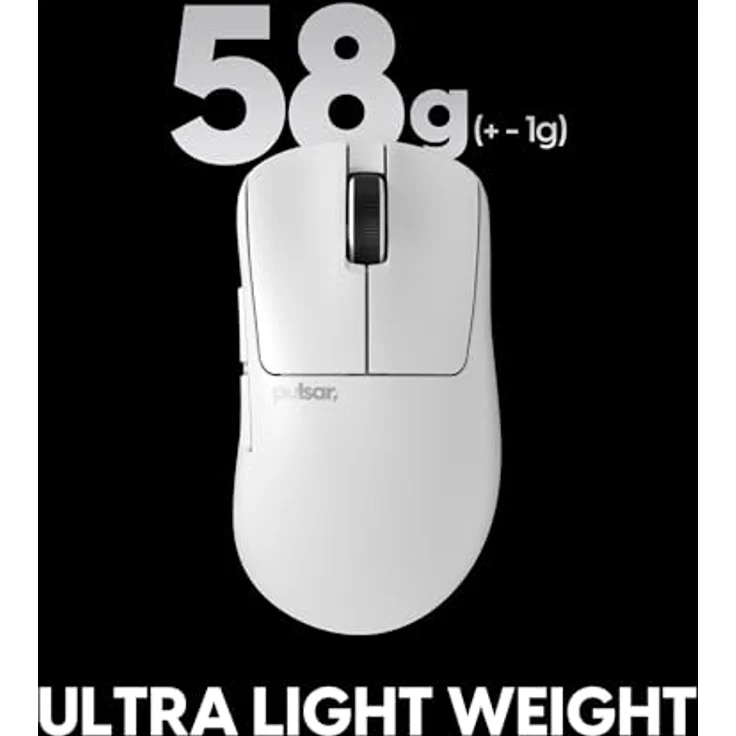 Pulsar Xlite V4 Large Gaming Mouse, Kabellose Gaming-Maus mit 32.000 DPI, Weiß, Ergonomisches Design, Fünf programmierbare Tasten – Bild 3