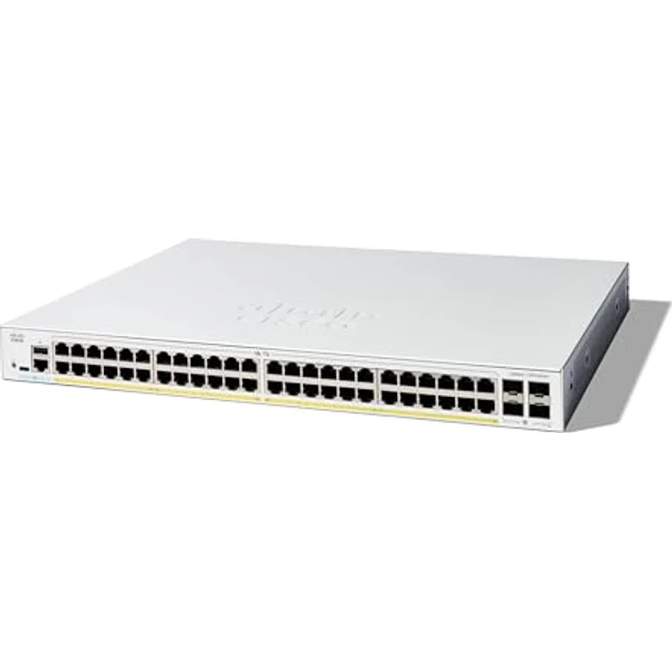 Cisco Catalyst 1300-48P-4G-Managed-Switch, 48-Port-GE, PoE, 4 x 1-GE-SFP, eingeschränkter Lebenszeitschutz (C1300-48P-4G) – Bild 1
