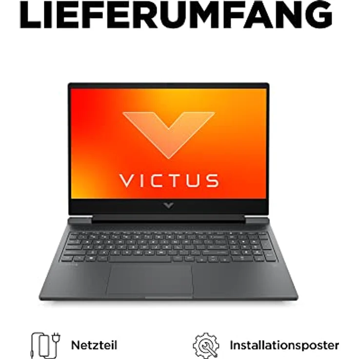 HP VICTUS Gaming Laptop, 16,1" FHD 144Hz Display, AMD Ryzen 7-7840HS, 16GB DDR5 RAM, 1TB SSD, NVIDIA GeForce RTX 4070, QWERTZ, Windows 11, Mica Silver – Bild 3